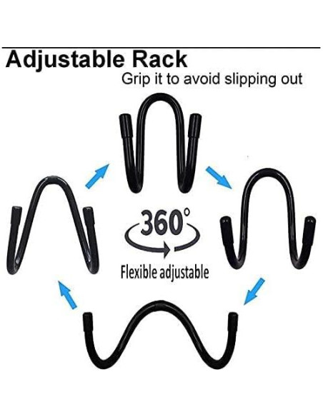 Ganchos Ajustables para Reposacabezas - Soporte de Casco y Bolsos