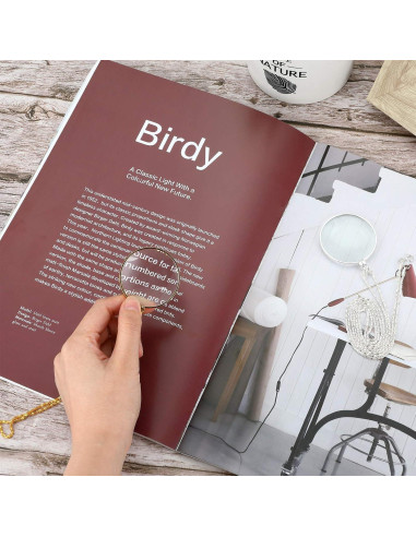 Collar Lupa 5X Yaomiao con Lente de Vidrio y Cadena 66 cm