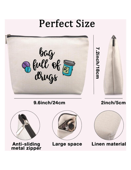 Bolsa de Medicina para Viajar Lcoanriut 22.86x17.78 cm