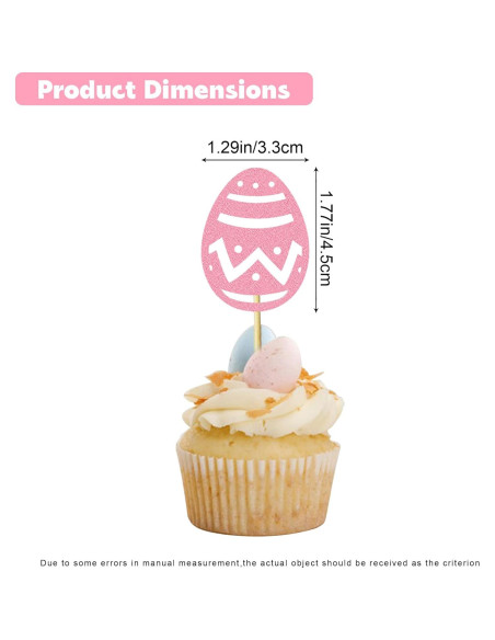 12 Adornos para Cupcakes de Pascua Heyiminy - Coloridos y Brillantes