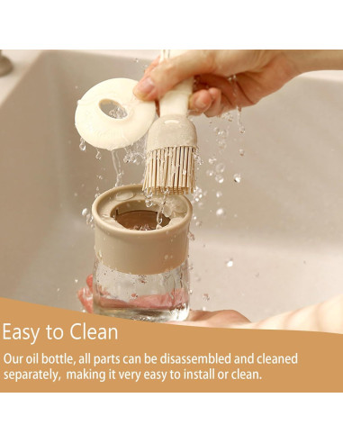 Botella Dispensadora de Aceite y Brocha Kwude 192ml