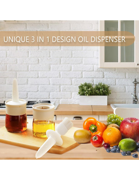 Botella Dispensadora de Aceite y Brocha Kwude 192ml