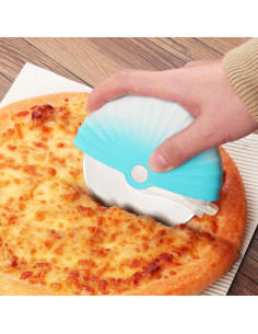 Cortador de Pizza Asdirne con Cubierta Protectora 10 cm 2