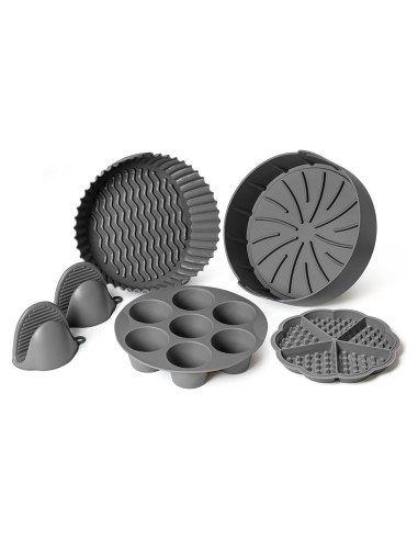 Conjunto de 5 forros de silicona Fuel-Up 22.1 cm para freidora