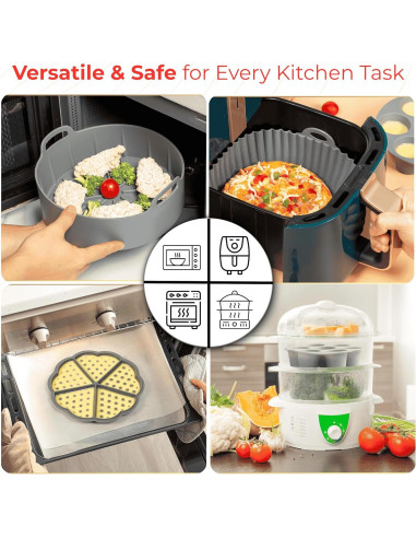 Conjunto de 5 forros de silicona Fuel-Up 22.1 cm para freidora