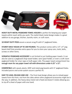 Soporte para Toallas de Papel MADD TOOLS con Estante 33x10cm 2