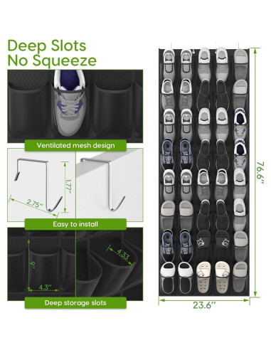 Organizador de Zapatos Unjumbly 40 Bolsillos Malla Transpirable