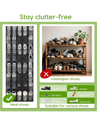 Organizador de Zapatos Unjumbly 40 Bolsillos Malla Transpirable