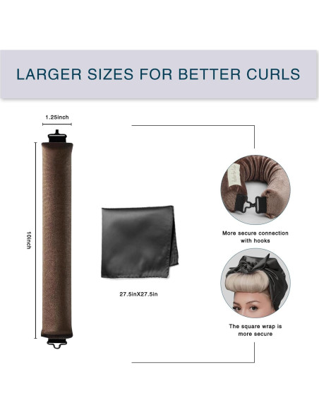 Rizador de Cabello Sin Calor Kitsch Satin - Jumbo 26x12cm