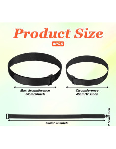 Correas para Bicicleta Tucnoeu 8 Pcs Ajustables 61cm Negro 2