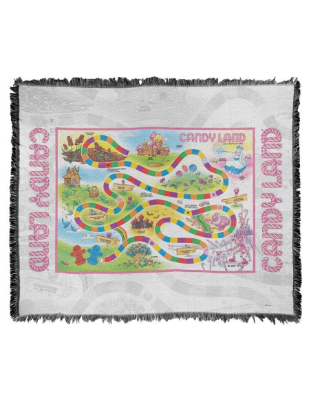 Manta de Tapiz LOGOVISION Candy Land 127x152cm con Flecos
