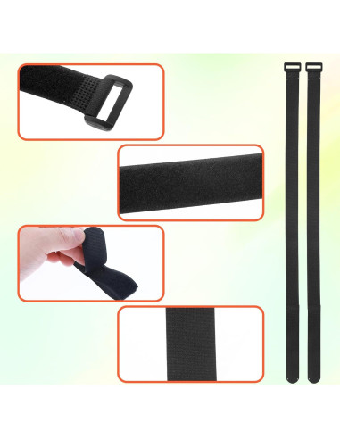 Correas para Bicicleta Tucnoeu 8 Pcs Ajustables 61cm Negro