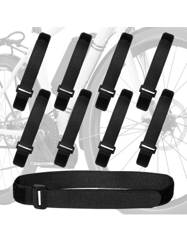 Correas para Bicicleta Tucnoeu 8 Pcs Ajustables 61cm Negro