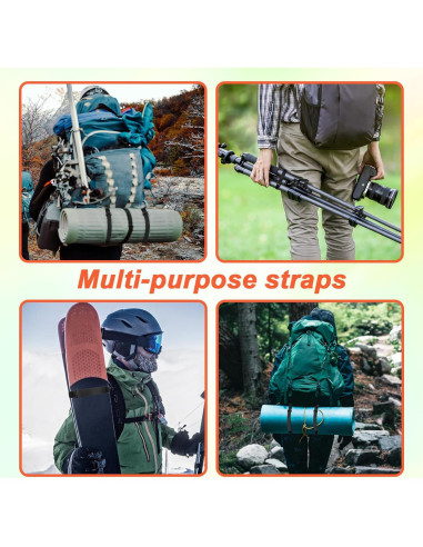 Correas para Bicicleta Tucnoeu 8 Pcs Ajustables 61cm Negro