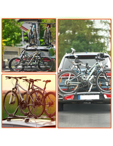 Correas para Bicicleta Tucnoeu 8 Pcs Ajustables 61cm Negro