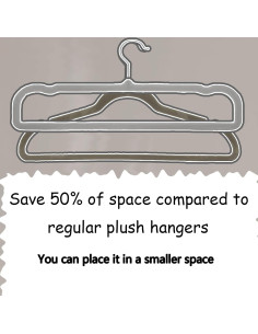 Perchas de Pantalones Antideslizantes VSV - Paquete de 20 Gris 2