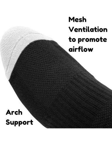 Calcetines atléticos para hombres 3 pares con soporte de arco