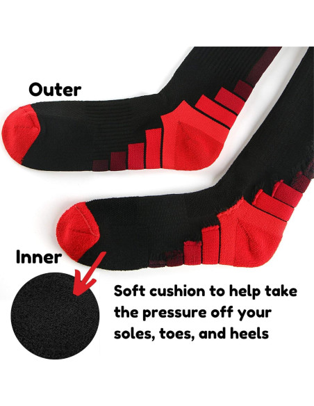 Calcetines atléticos para hombres 3 pares con soporte de arco Calcetines atléticos para hombres 3 pares con soporte de arco