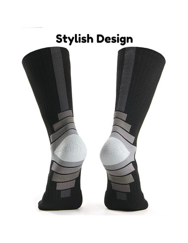 Calcetines atléticos para hombres 3 pares con soporte de arco