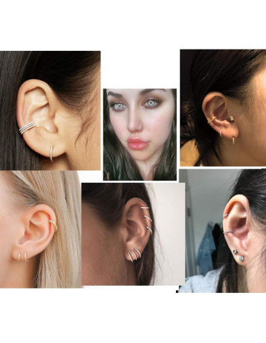 Aro Segmentado OUFER Oro 16G Acero Inoxidable 8mm