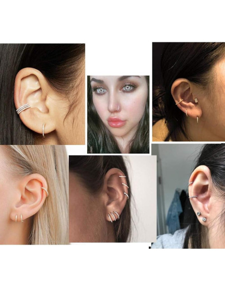 Aro Segmentado OUFER Oro 16G Acero Inoxidable 8mm Aro Segmentado OUFER Oro 16G Acero Inoxidable 8mm