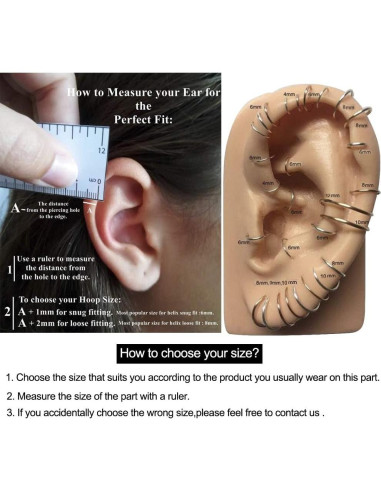 Aro Segmentado OUFER Oro 16G Acero Inoxidable 8mm