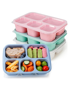 Cajas de Snack Bento Caperci 4 Piezas 5 Compartimentos Sin BPA