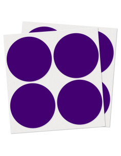 40 Etiquetas Redondas Grandes YIKIADA 10 cm Púrpura Autoadhesivas