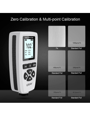 Medidor de Grosor de Pintura ERAY SR-A770 LCD Retroiluminado