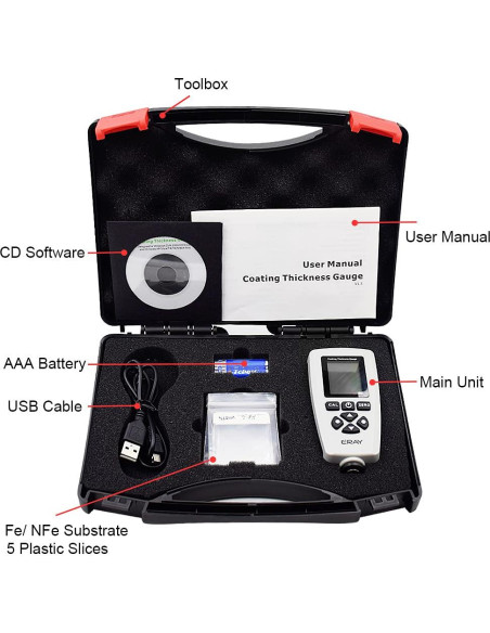 Medidor de Grosor de Pintura ERAY SR-A770 LCD Retroiluminado