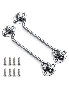 Gancho y Ojo de Acero Inoxidable Mgoodoo 20.32 cm 2 Pcs