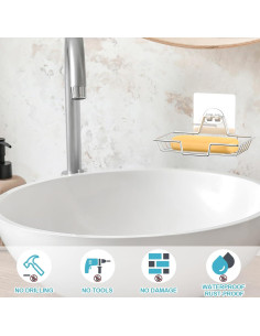 Soporte para Jabón de Acero Inoxidable LBshmao-D 14x9.9cm 2