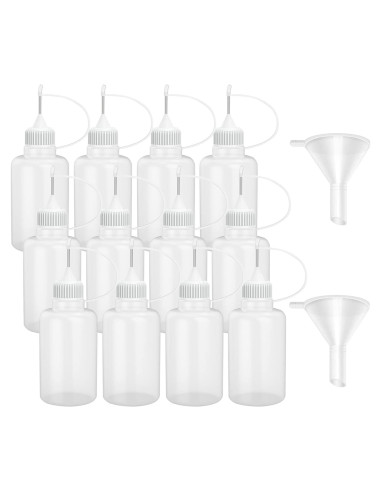 12 Botellas de Pegamento con Punta de Aguja Hulless 30ml