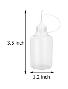 12 Botellas de Pegamento con Punta de Aguja Hulless 30ml 2