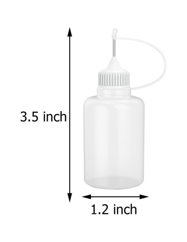12 Botellas de Pegamento con Punta de Aguja Hulless 30ml