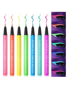 Delineador de Ojos Neón BOBISUKA - Set 7 Colores UV Impermeable