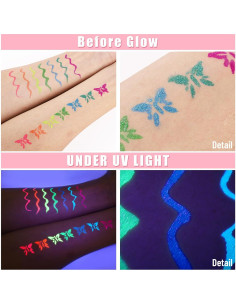 Delineador de Ojos Neón BOBISUKA - Set 7 Colores UV Impermeable 2