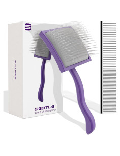 Cepillo Slicker Profesional Sebtle para Perros Grandes Morado
