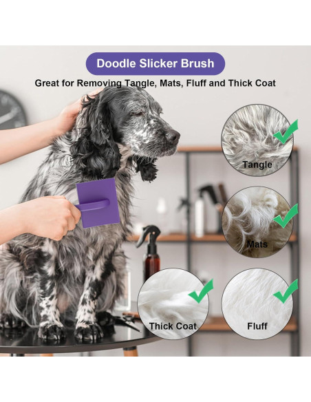 Cepillo Slicker Profesional Sebtle para Perros Grandes Morado