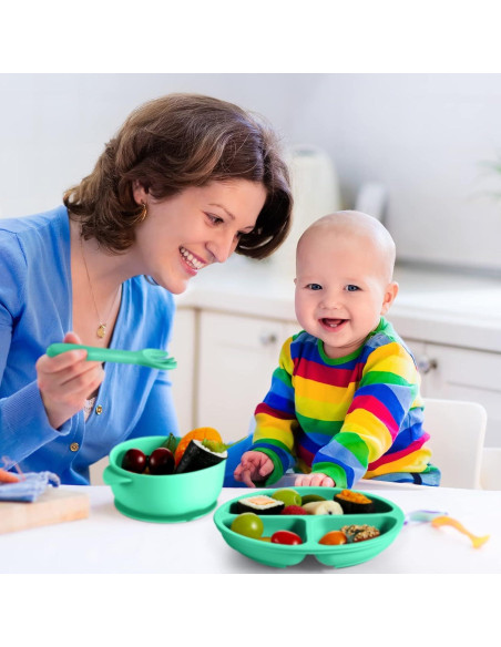 Juego de Tazones y Platos de Silicona Chengu para Bebés Juego de Tazones y Platos de Silicona Chengu para Bebés