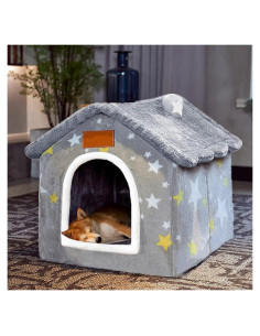 Casa para Perros y Gatos XL de Espuma de Memoria Aquarius