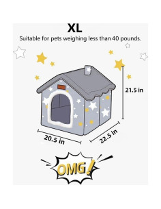Casa para Perros y Gatos XL de Espuma de Memoria Aquarius 2