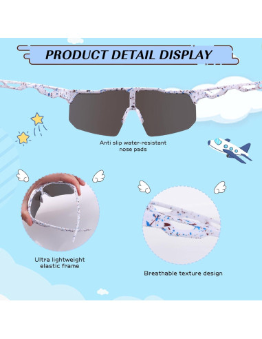 Gafas de sol deportivas KesaPlan Kids 3-12 años UV400