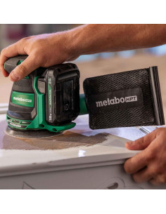 Lijadora Orbital Inalámbrica Metabo HPT 18V 5" con Polvo 2