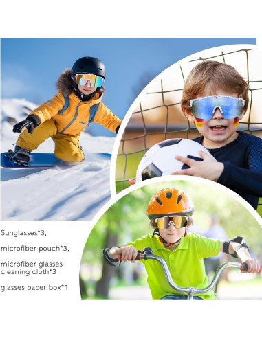 Gafas de sol deportivas KesaPlan Kids 3-12 años UV400