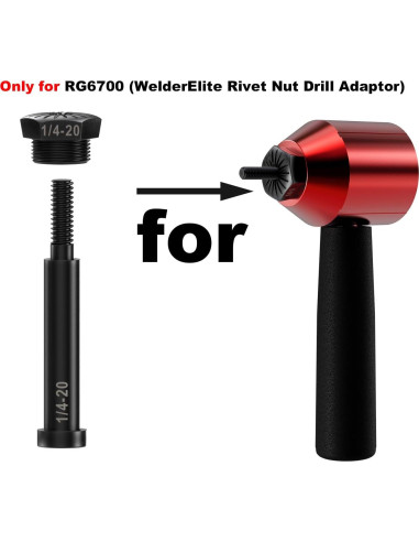 Mandriles 1/4-20 WelderElite para herramienta de remachado