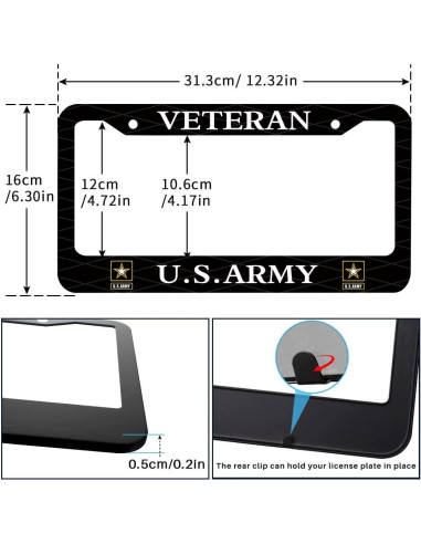 Marco de Placa de Licencia BOARLIDA Acero Inoxidable 30.5x15.2cm