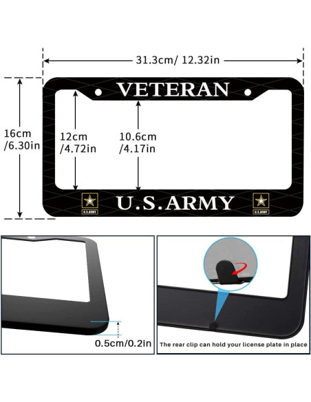 Marco de Placa de Licencia BOARLIDA Acero Inoxidable 30.5x15.2cm