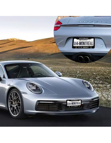 Marco de Placa de Licencia BOARLIDA Acero Inoxidable 30.5x15.2cm