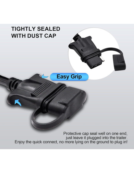 Extensión de Cable de Luz de Remolque Prutomr 4 Pines 1.37 m